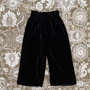 Zara Kids Black Velvet Trousers